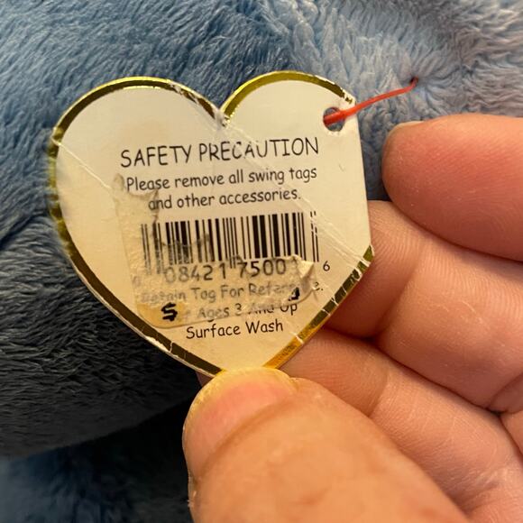 Ty Classics Collection Jazzy Blue Mouse Beanie Baby Lovey Nursery Decor Gift 10" - Picture 4 of 10
